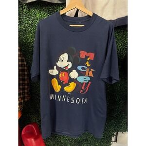 Vtg 90s MINNESOTA MICKEY MOUSE Shirt large //  mn cartoon Disneyland minnie cute